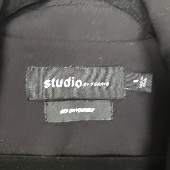 Torrid Studio Size 1X Peplum Blazer Jacket Black Career Corporate Professional - Picture 5 of 8